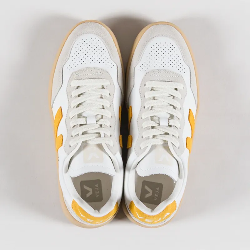 Veja Womens V-90 Leather Shoes Extra White Toscane Natural-6