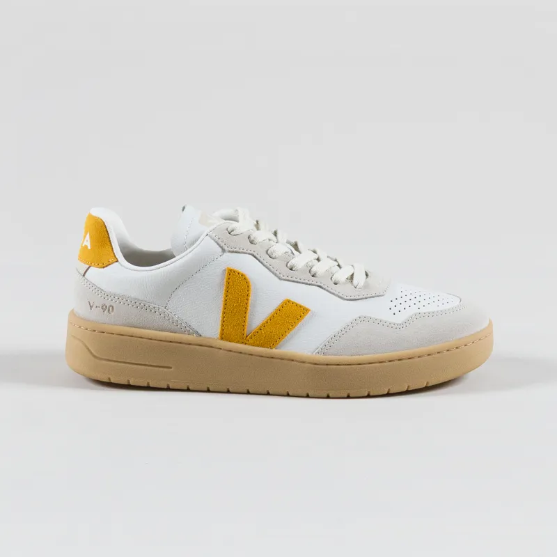 Veja V-90 OT Leather Shoes Extra White Toscane Natural-2