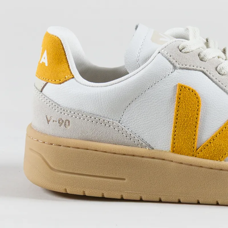 Veja V-90 OT Leather Shoes Extra White Toscane Natural-4