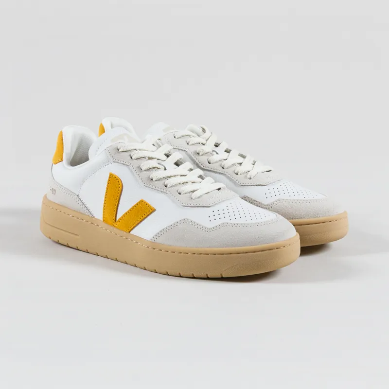 Veja V-90 OT Leather Shoes Extra White Toscane Natural