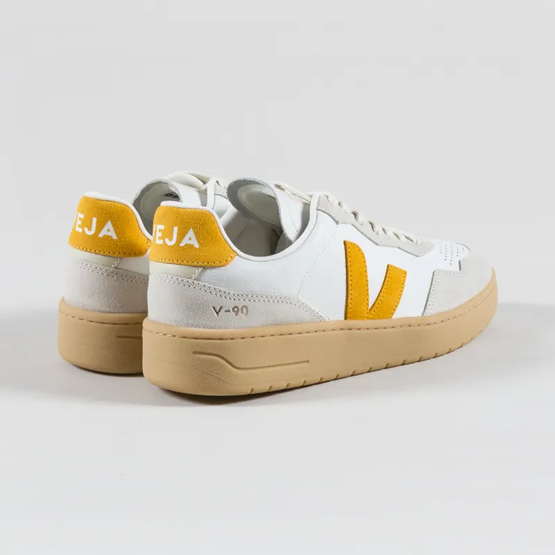 Veja V-90 OT Leather Shoes Extra White Toscane Natural-1