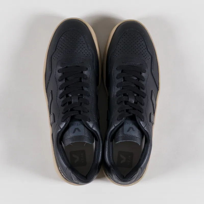 Veja V-90 Leather Shoes Black Dune-6