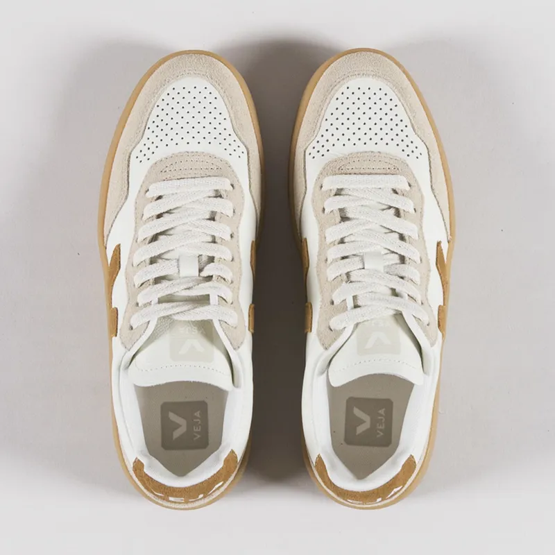 Veja Womens V-90 OT Leather Shoes Pure Camel Almond Natural-6