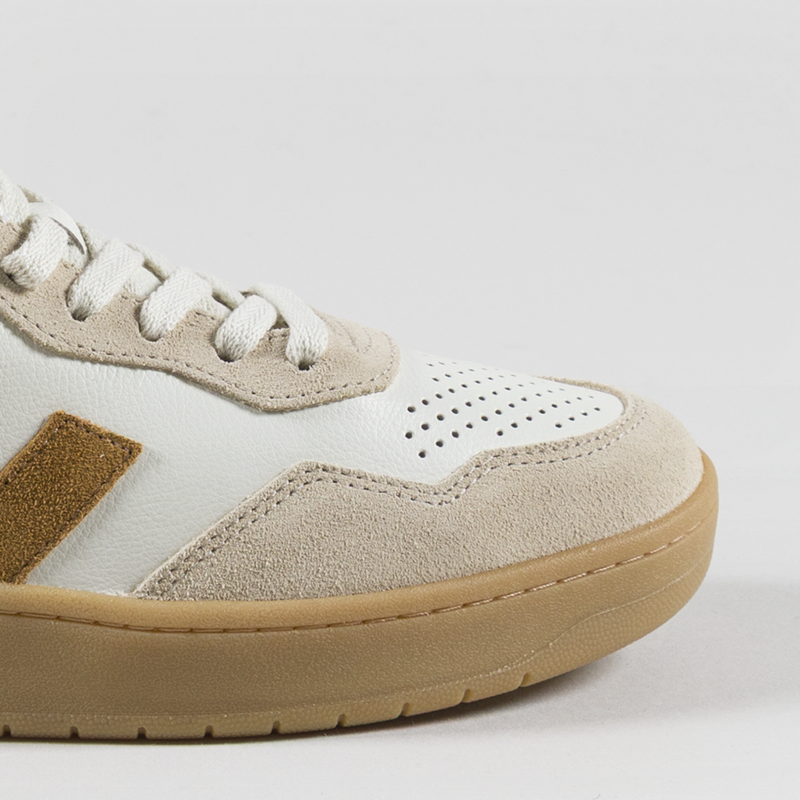 Veja V-90 OT Leather Shoes Pure Camel Almond Natural-5