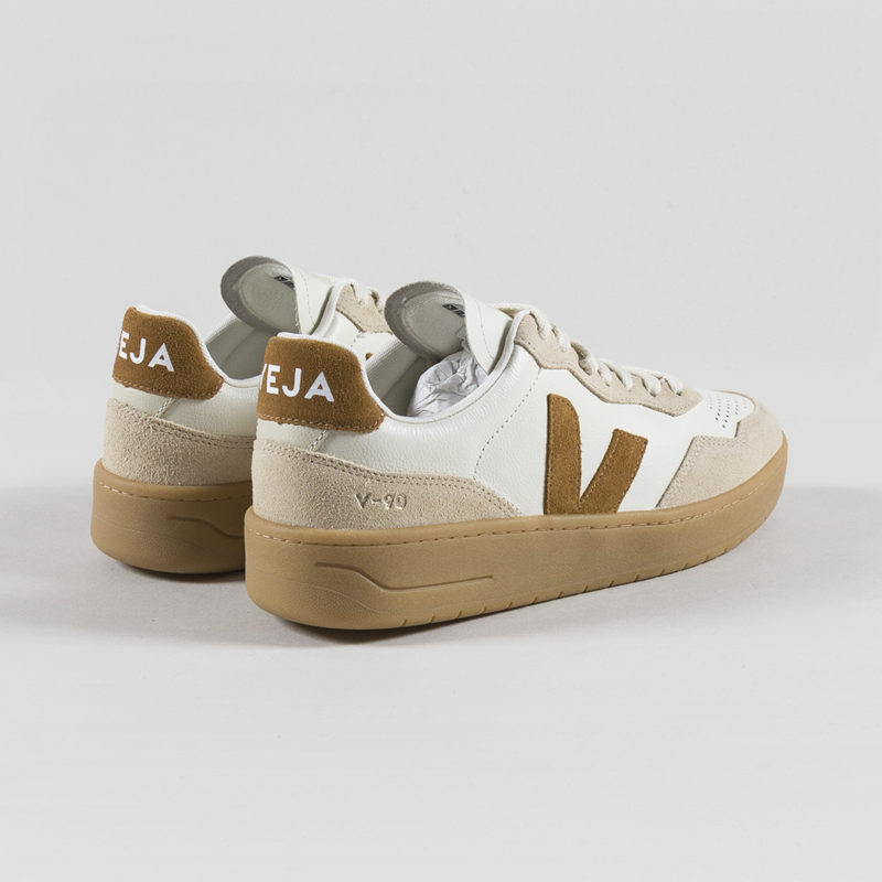 Veja V-90 OT Leather Shoes Pure Camel Almond Natural-1