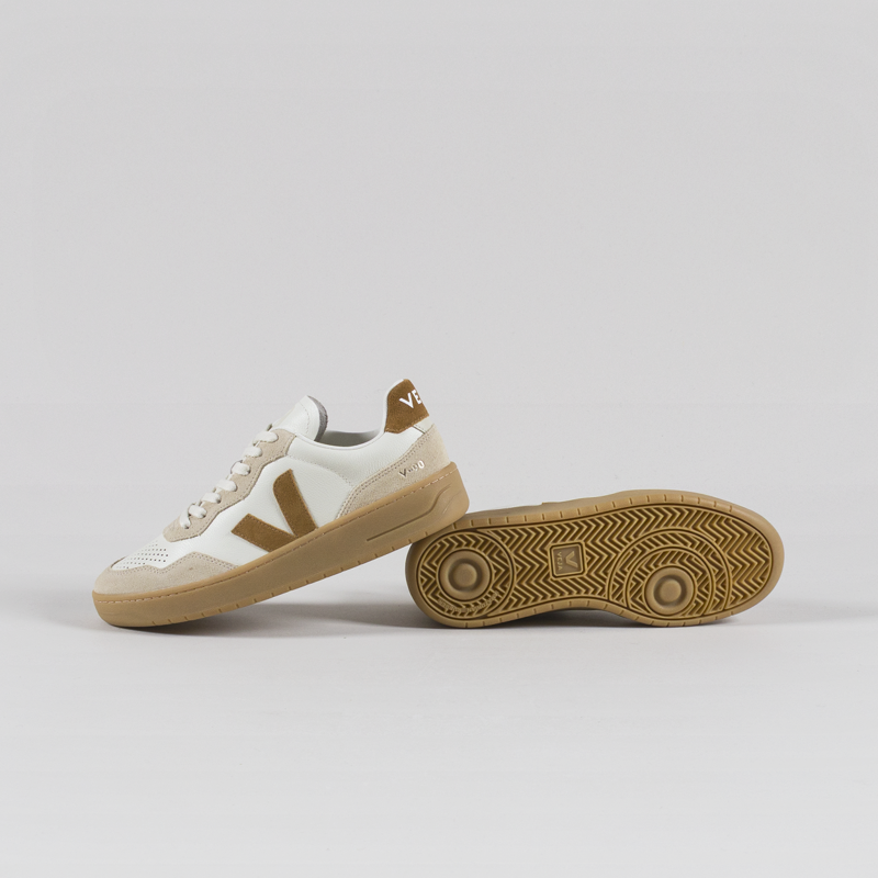 Veja V-90 OT Leather Shoes Pure Camel Almond Natural-3
