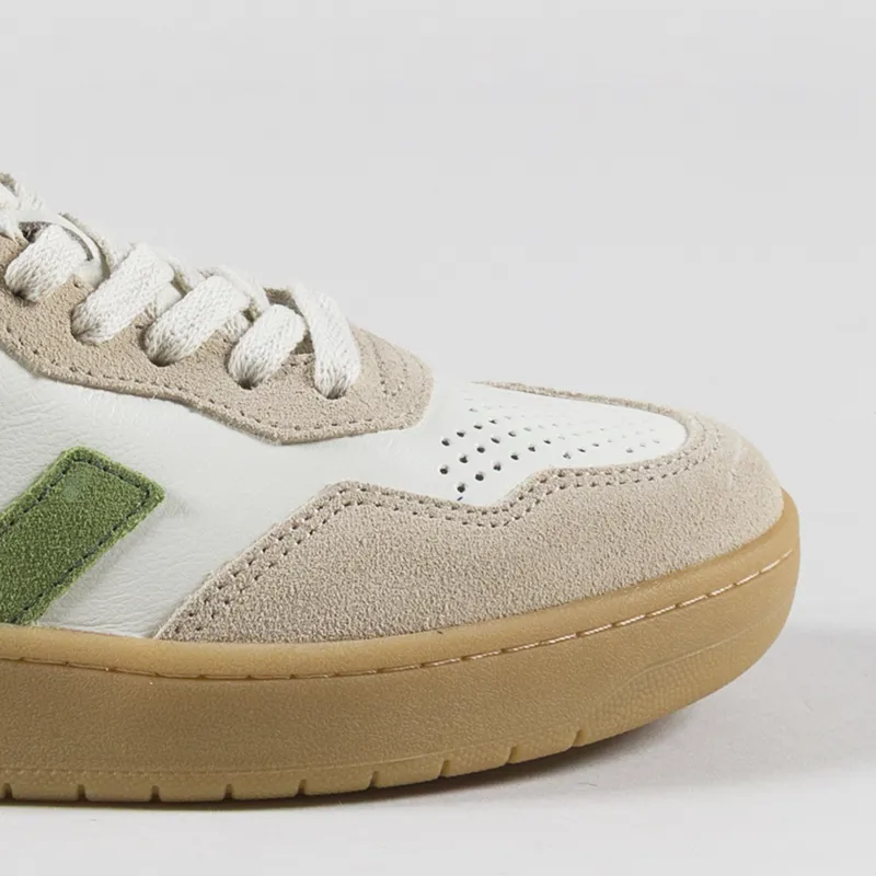 Veja Womens V-90 OT Leather Shoes Pure Kiwi Almond Natural-5