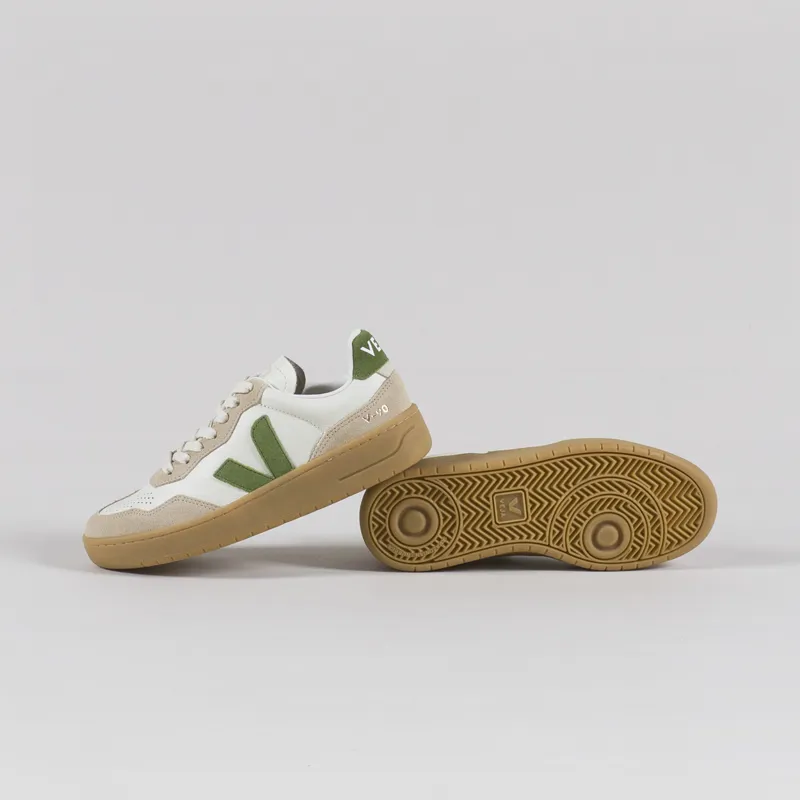 Veja Womens V-90 OT Leather Shoes Pure Kiwi Almond Natural-3