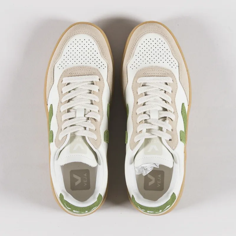 Veja Womens V-90 OT Leather Shoes Pure Kiwi Almond Natural-6