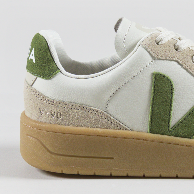 Veja V-90 OT Leather Shoes Pure Kiwi Almond Natural-4