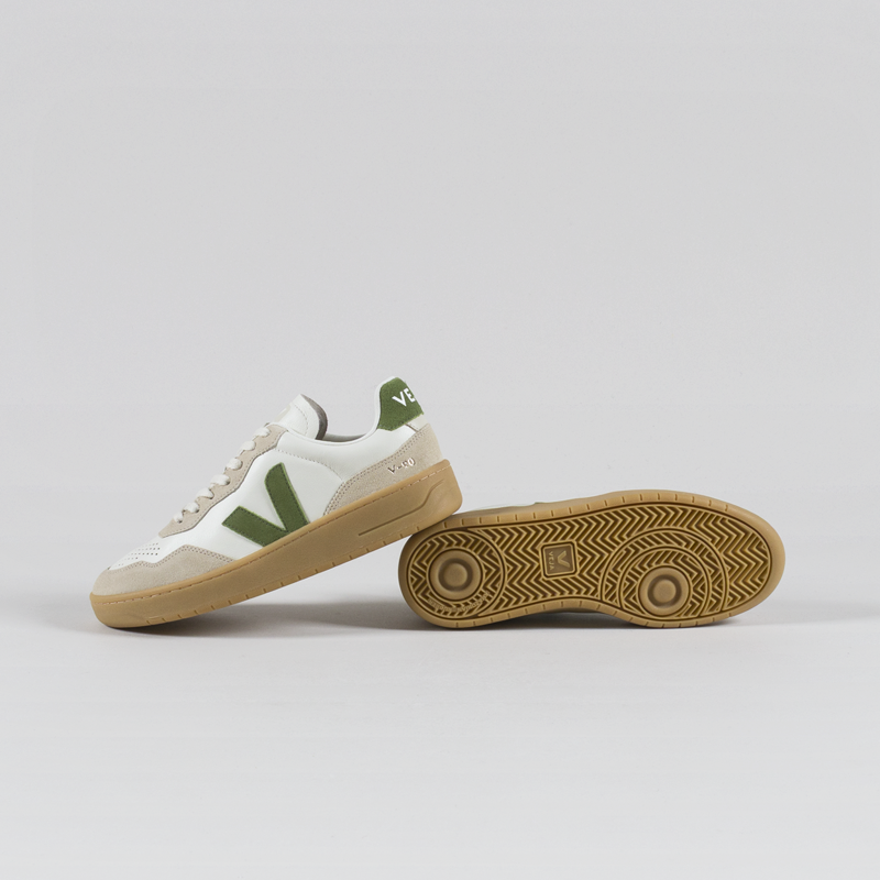 Veja V-90 OT Leather Shoes Pure Kiwi Almond Natural-3
