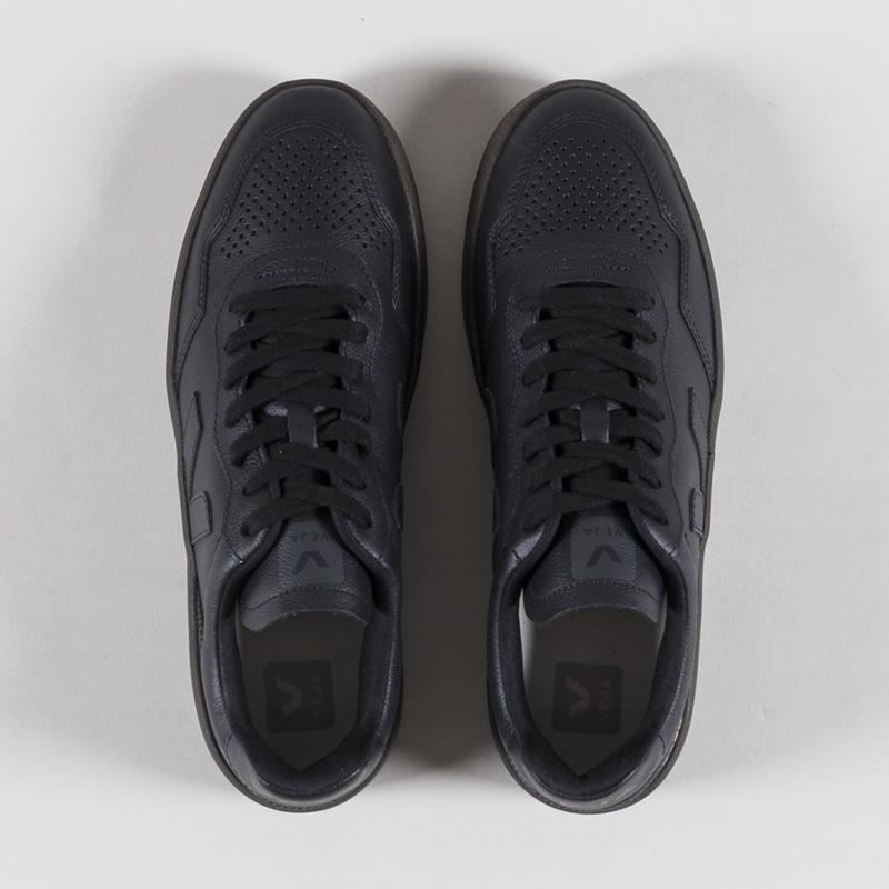 Veja V-90 OT Leather Shoes Full Black Eagle-6