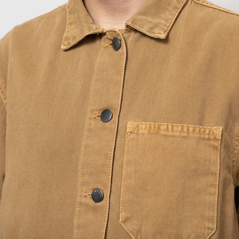 Indi And Cold Womens Twill Overshirt Olive-4