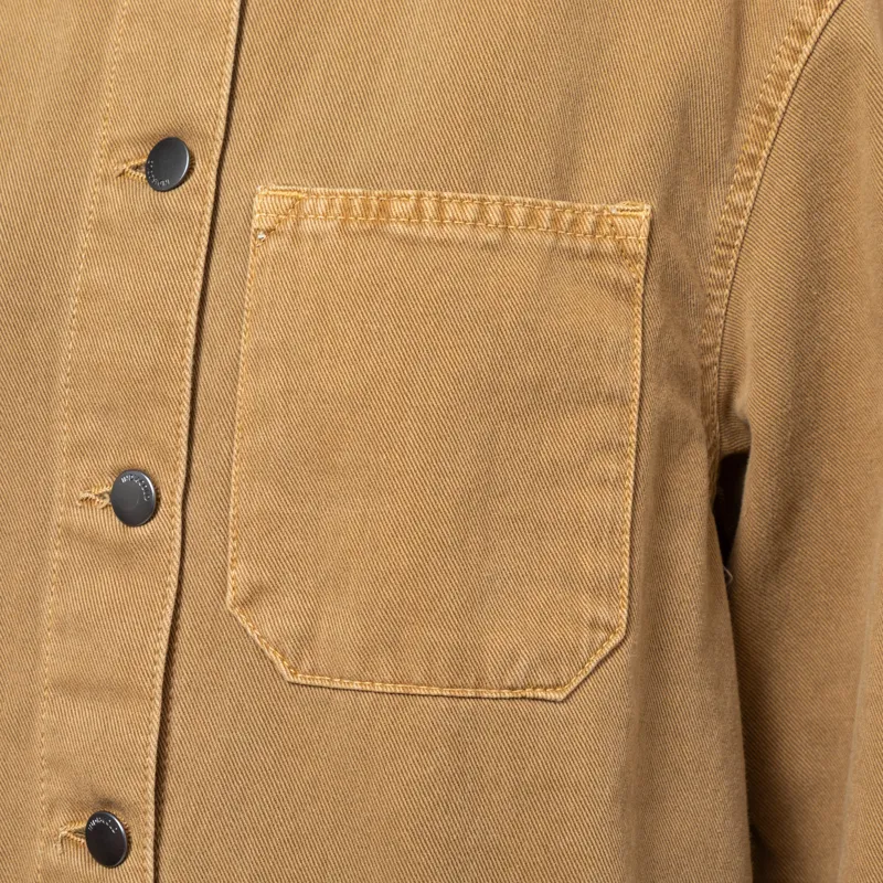 Indi And Cold Womens Twill Overshirt Olive-7