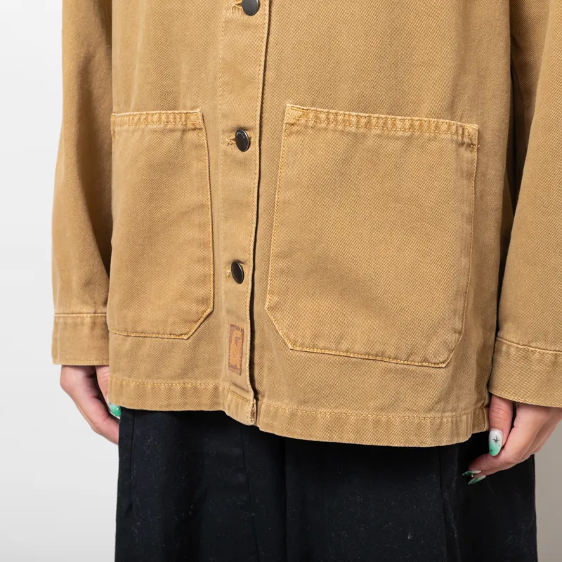 Indi And Cold Womens Twill Overshirt Olive-6