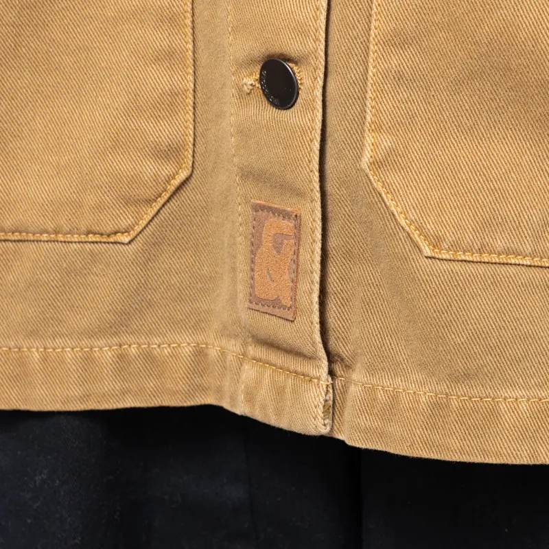 Indi And Cold Womens Twill Overshirt Olive-8