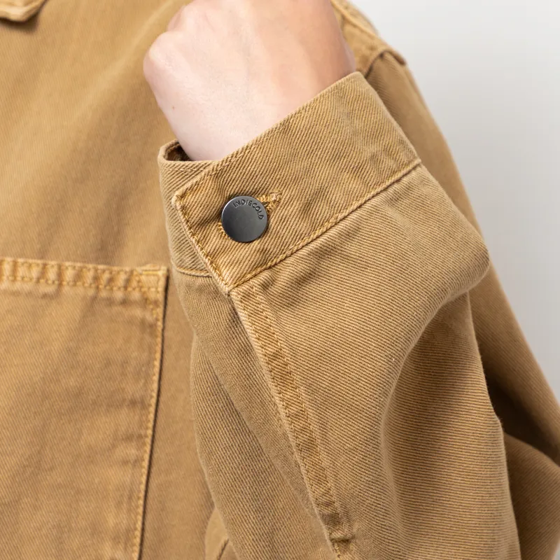 Indi And Cold Womens Twill Overshirt Olive-9