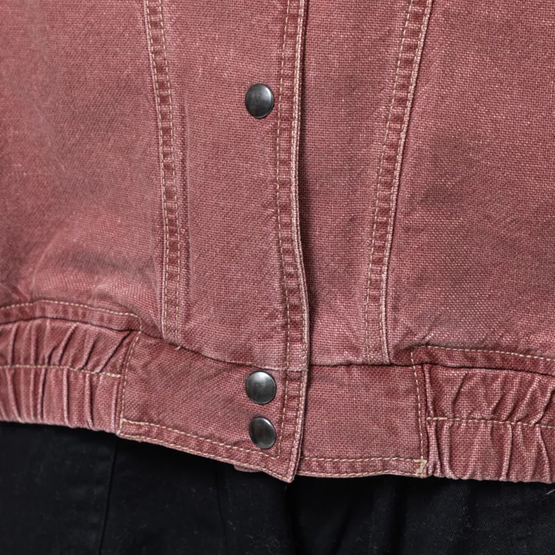 Indi And Cold Womens Washed Twill Jacket Cherry-9