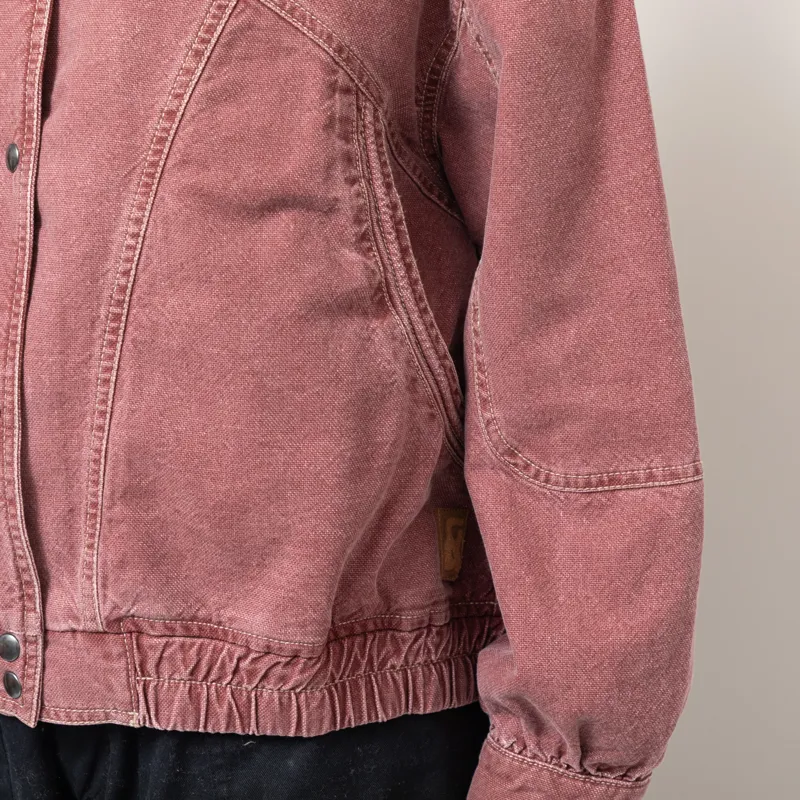 Indi And Cold Womens Washed Twill Jacket Cherry-7