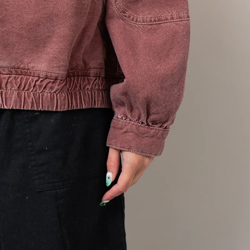 Indi And Cold Womens Washed Twill Jacket Cherry-11