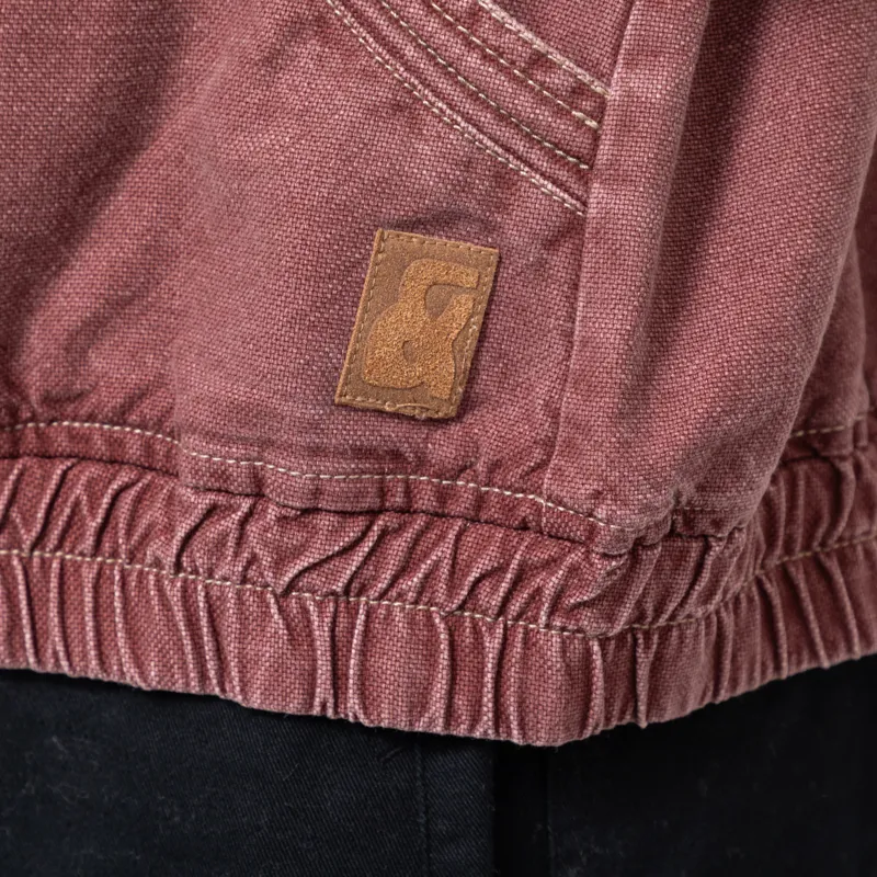 Indi And Cold Womens Washed Twill Jacket Cherry-10
