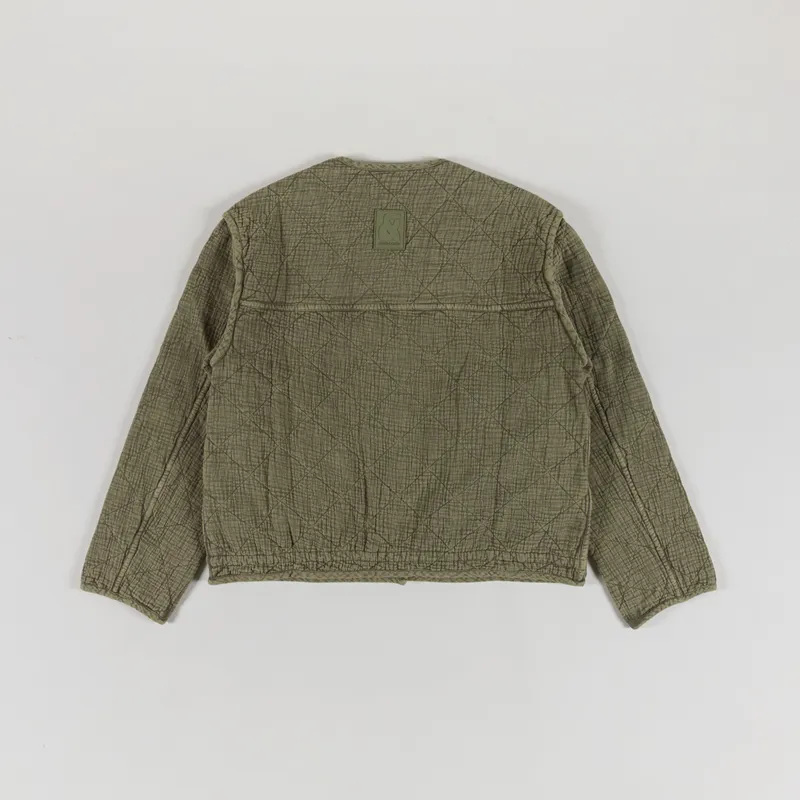 Indi and Cold Womens Quilted Cotton Jacket Khaki-1