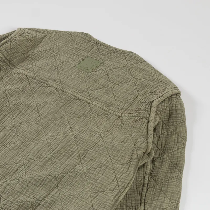 Indi and Cold Womens Quilted Cotton Jacket Khaki-7