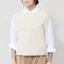 Indi and Cold Womens Boxy Mohair Vest Ecru