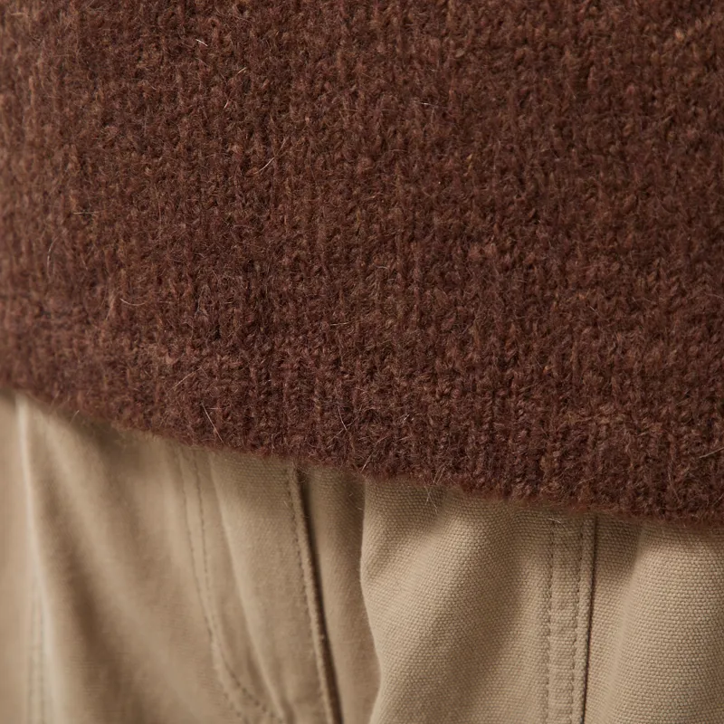 Indi and Cold Womens Boxy Mohair Vest Chocolate-5