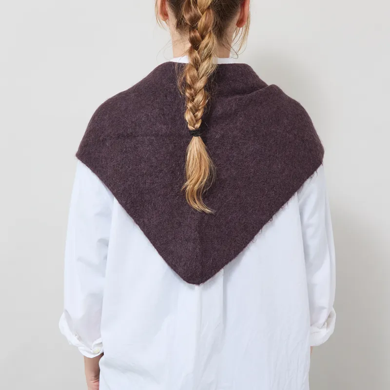 Indi and Cold Womens Triangular Knitted Shawl Chocolate-2