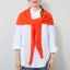 Indi and Cold Womens Triangular Knitted Shawl Orange