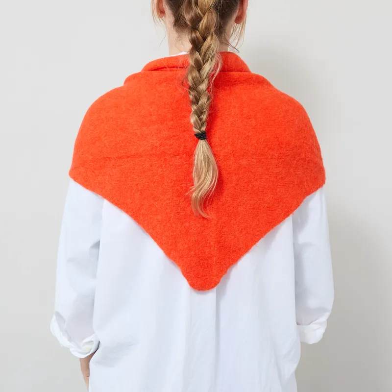 Indi and Cold Womens Triangular Knitted Shawl Orange-2