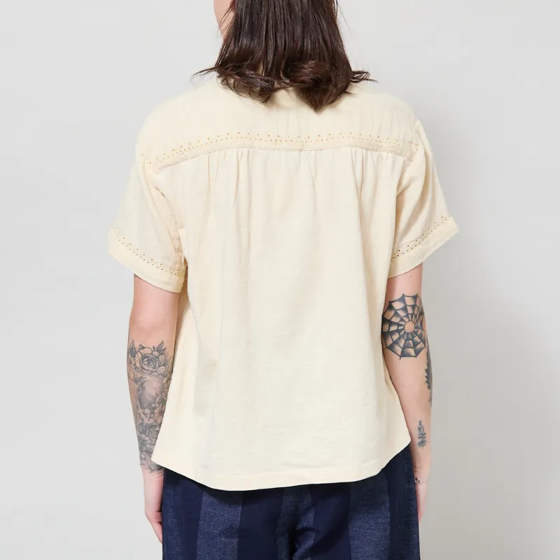 Indi and Cold Womens Embroidered Combination Shirt Butter-2