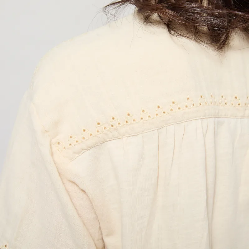 Indi and Cold Womens Embroidered Combination Shirt Butter-3