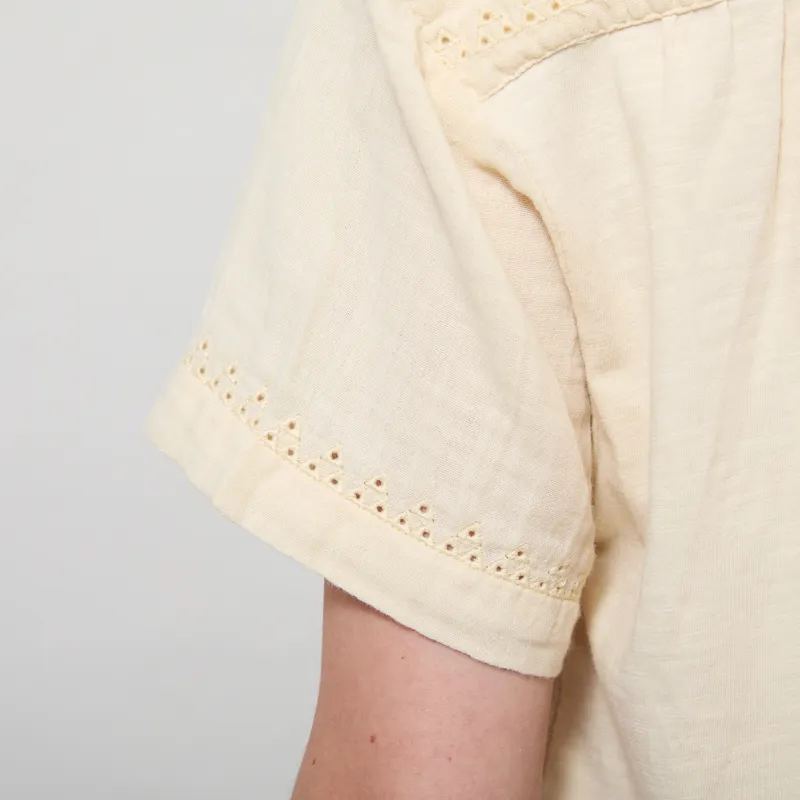 Indi and Cold Womens Embroidered Combination Shirt Butter-4