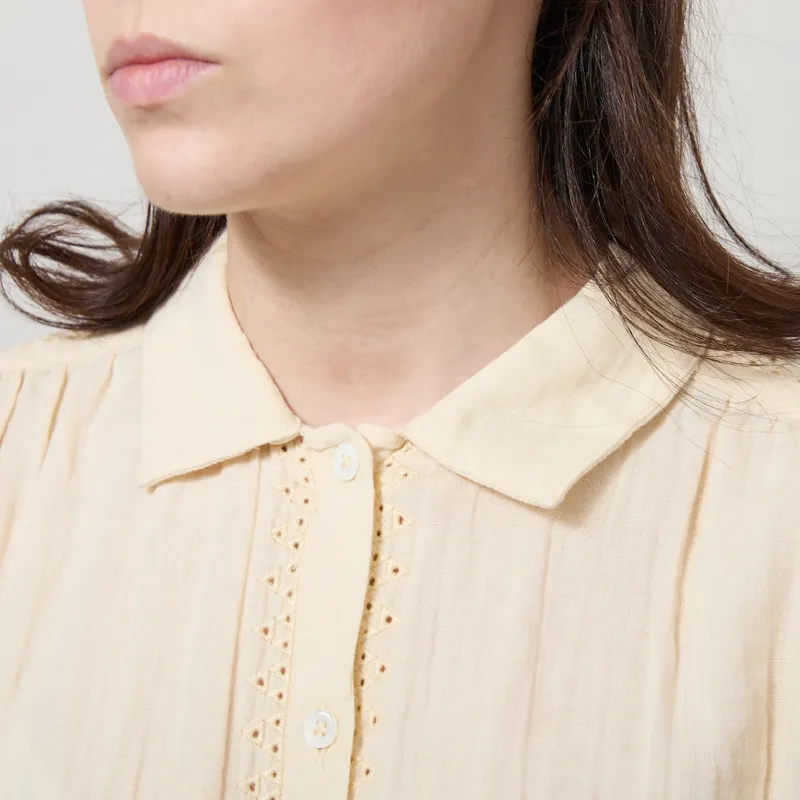Indi and Cold Womens Embroidered Combination Shirt Butter-5