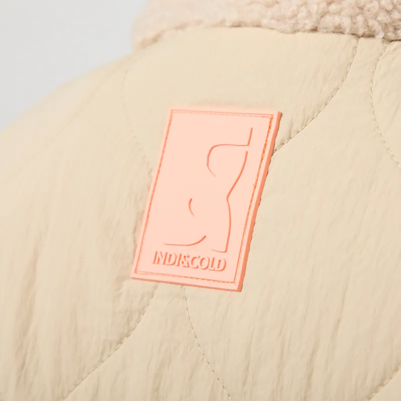 Indi and Cold Womens Combination Fur Vest Beige-4