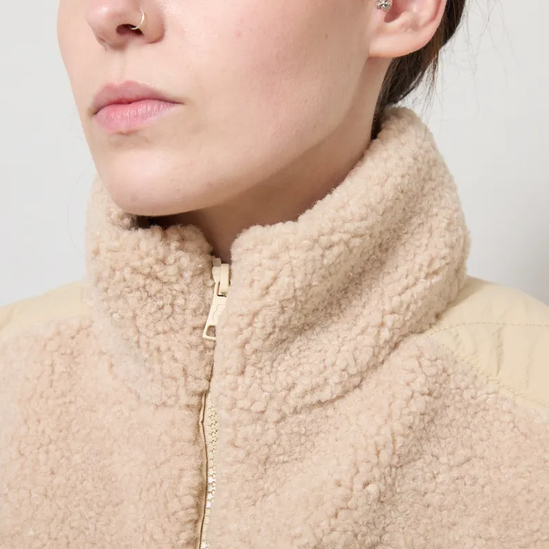 Indi and Cold Womens Combination Fur Vest Beige-6