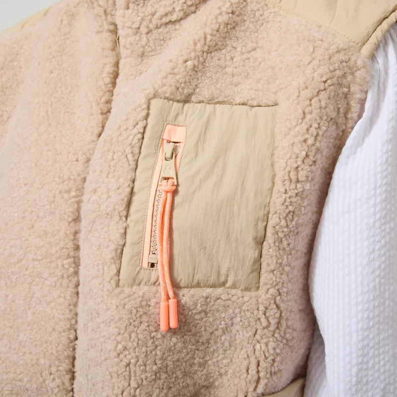 Indi and Cold Womens Combination Fur Vest Beige-8