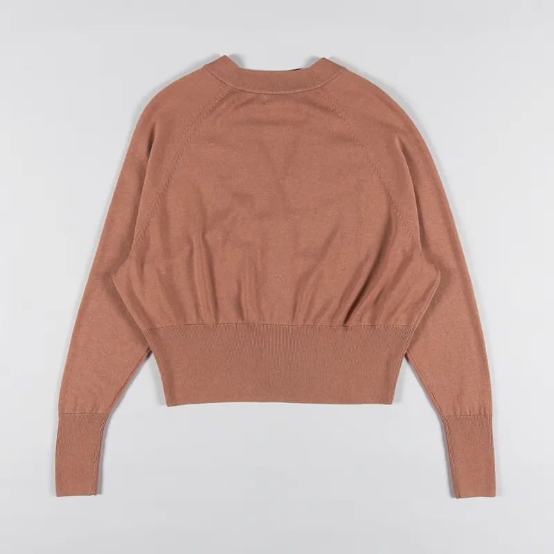 Fred Perry Womens V-Neck Cardigan Light Rust-5