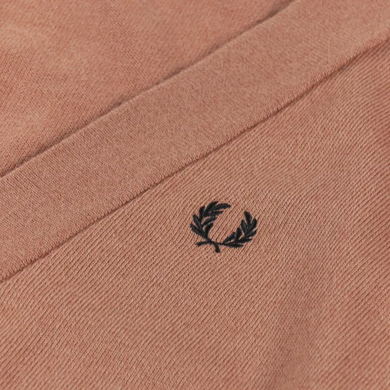 Fred Perry Womens V-Neck Cardigan Light Rust-9