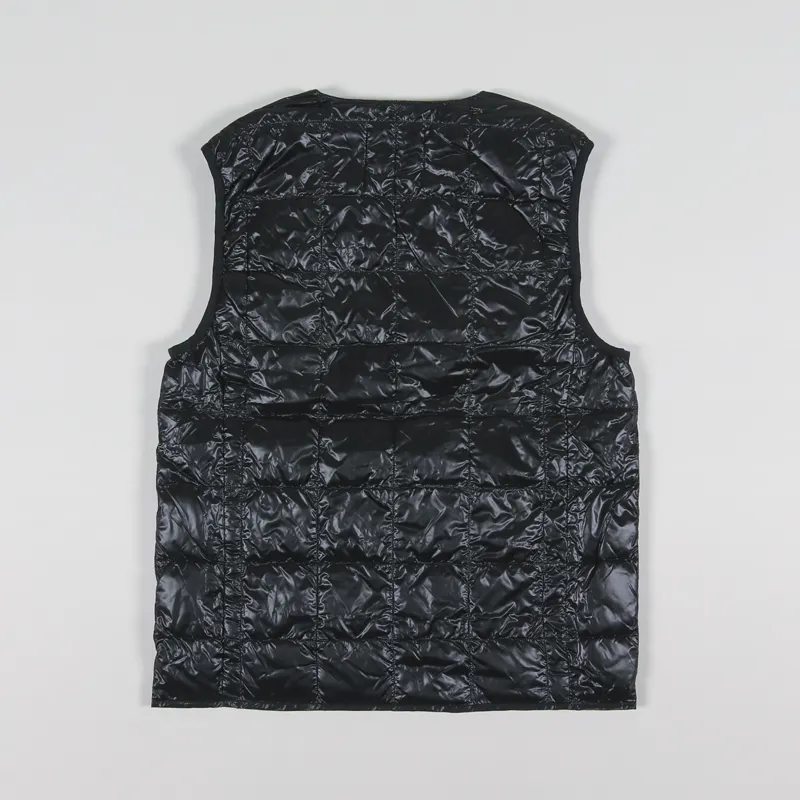 Taion V Neck Button Down Vest Black-2