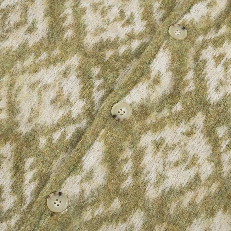 Pendleton Mens Japan V Neck Patterned Knit Cardigan Beige