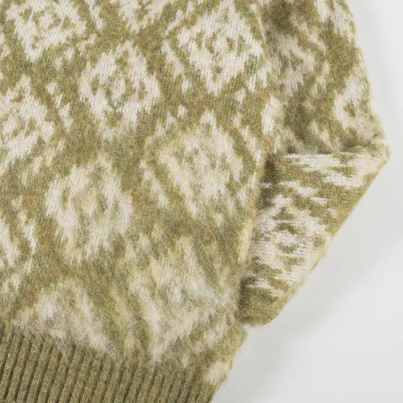 Pendleton Mens Japan V Neck Patterned Knit Cardigan Beige