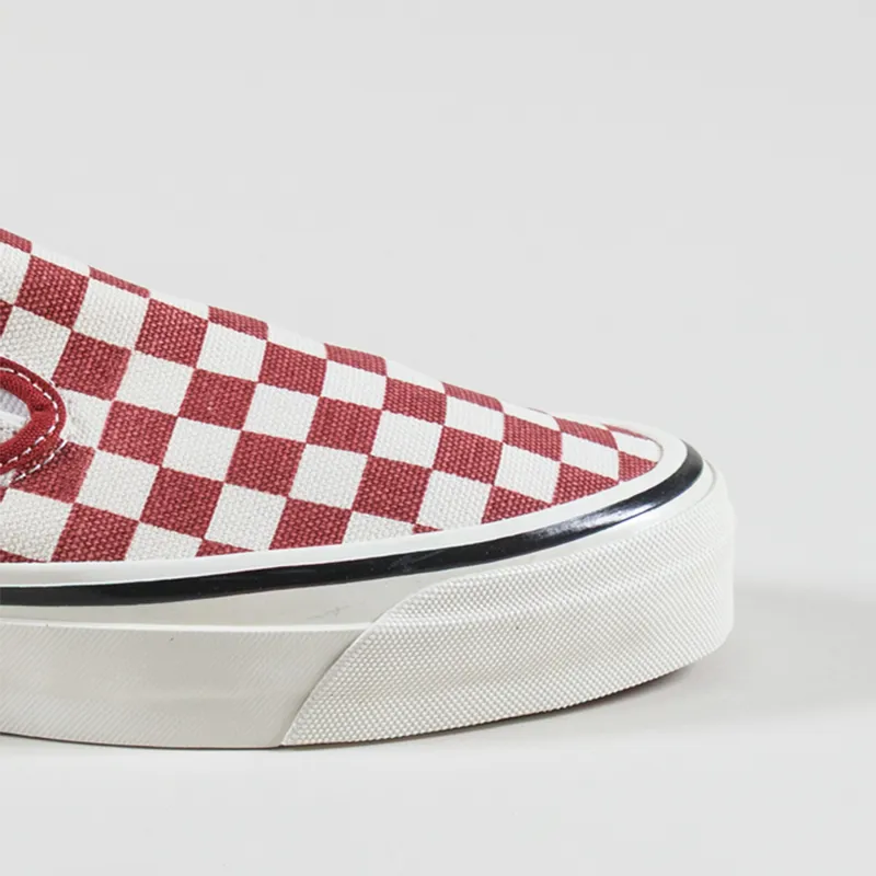 Vans Premium Classic Slip-On Shoes Poppy Ember Red-5