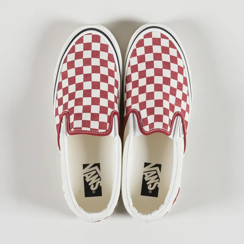 Vans Premium Classic Slip-On Shoes Poppy Ember Red-6
