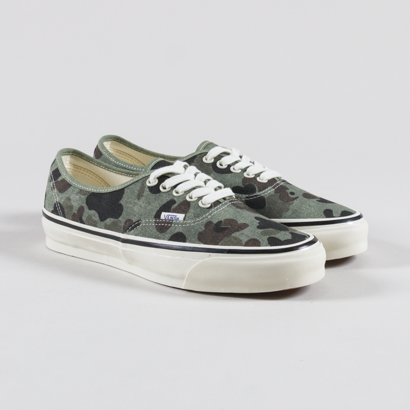 Vans Skate Premium Authentic 44 Shoes Duck Camo Green