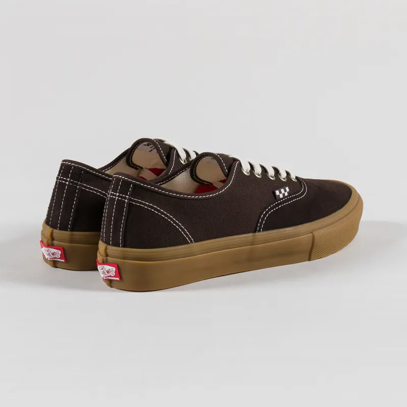 Vans Skate Authentic Shoes Brown Gum-1