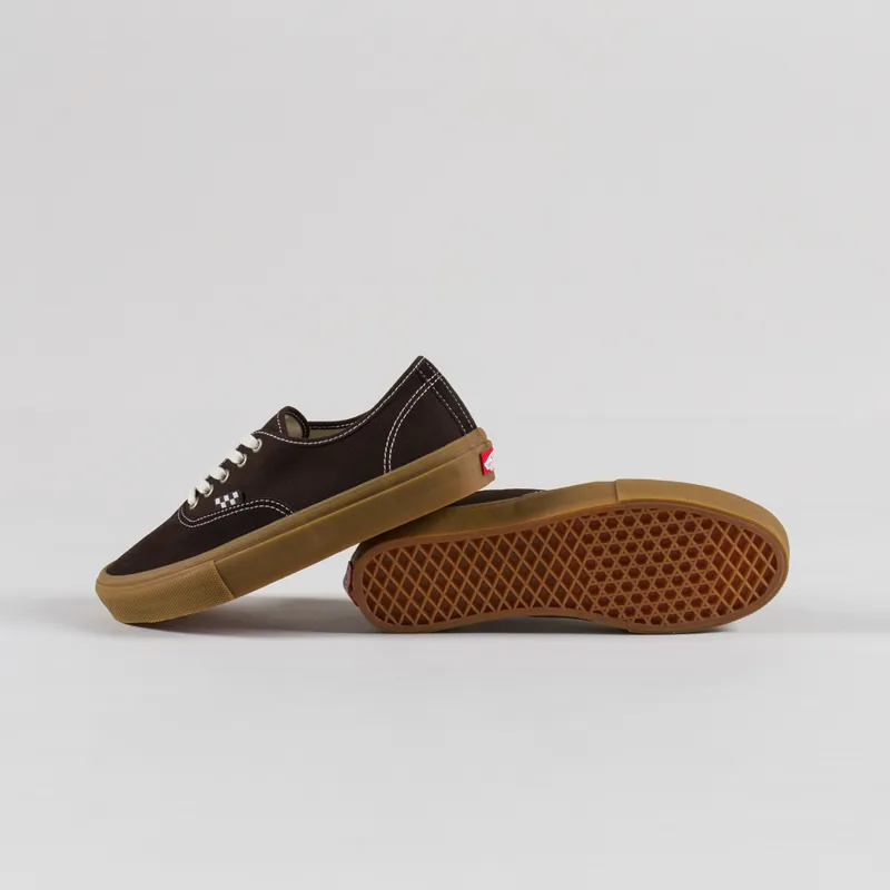 Vans Skate Authentic Shoes Brown Gum-3