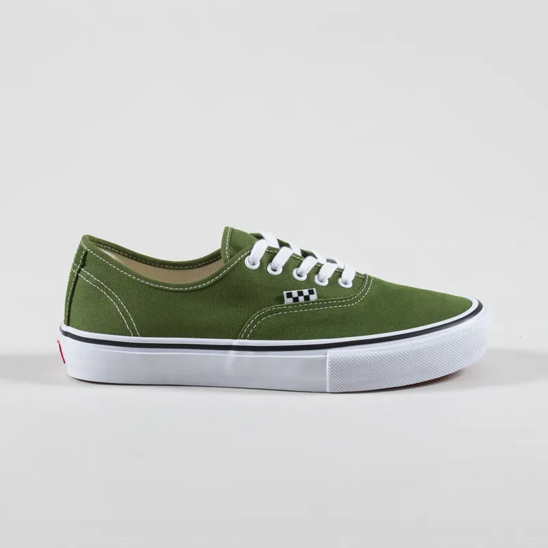 Vans Skate Authentic Shoes Green White-2